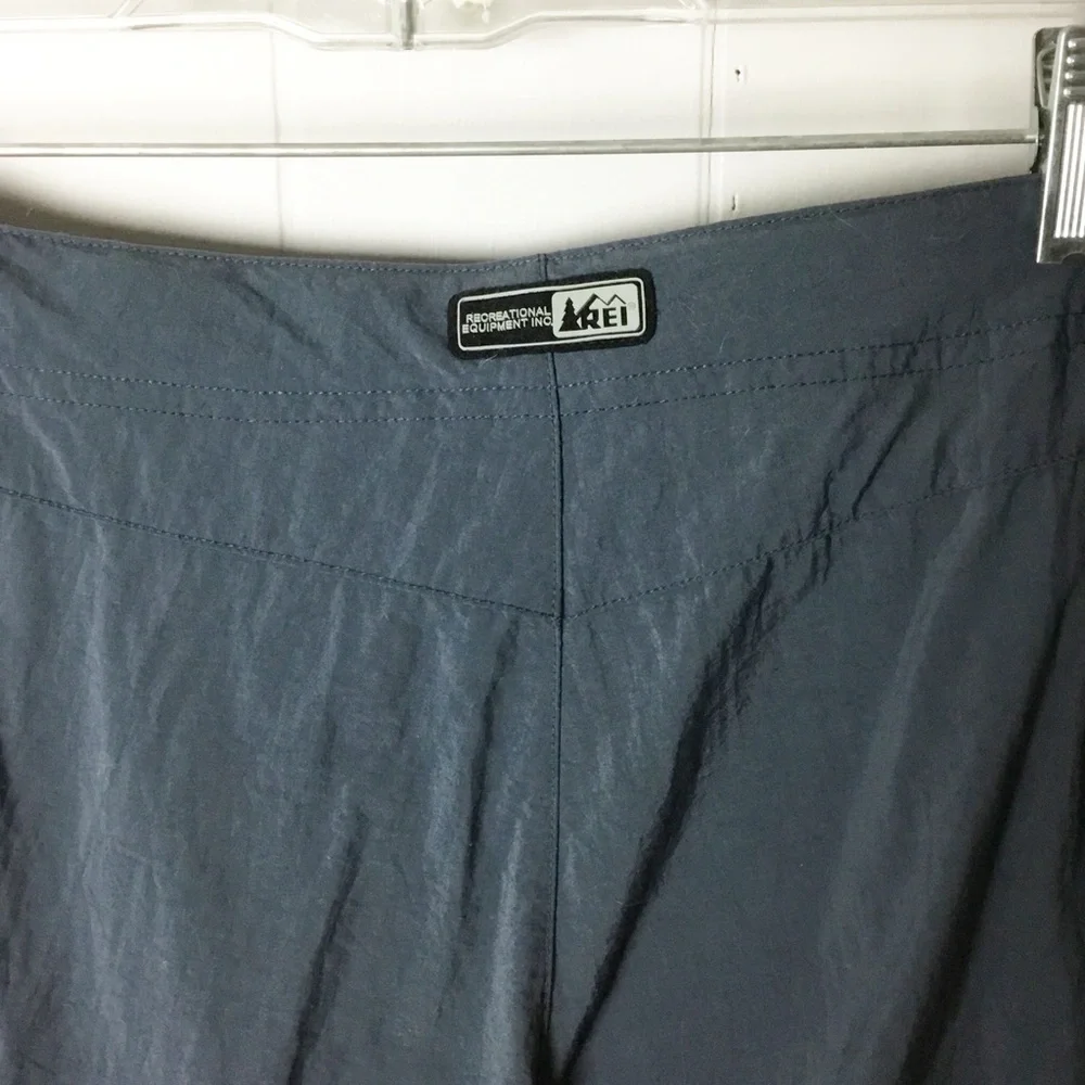 REI Men's Cargo Convertible Pants Belted Nylon Hiking Trail Gray Size L Gray